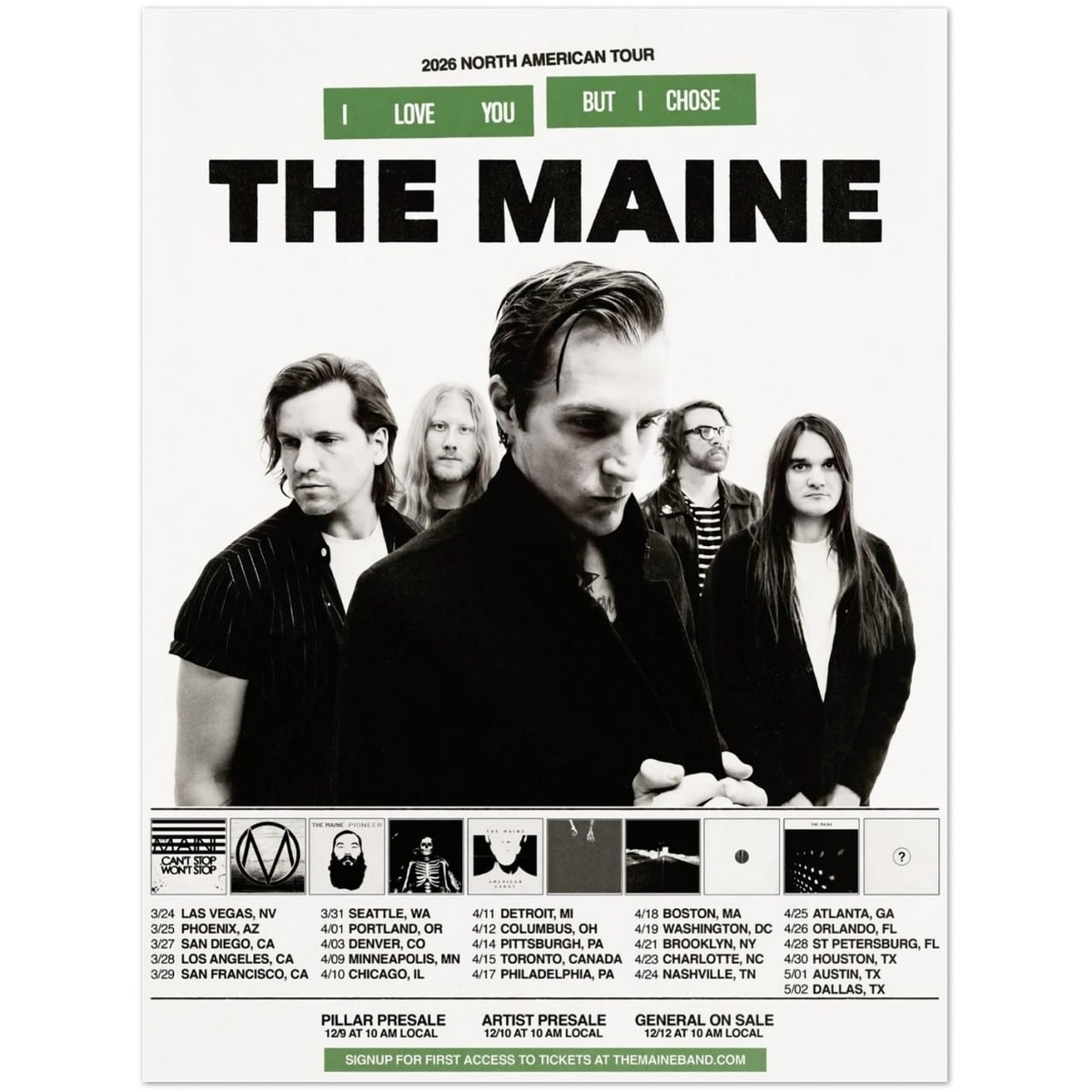 The Maine tour poster — 2026